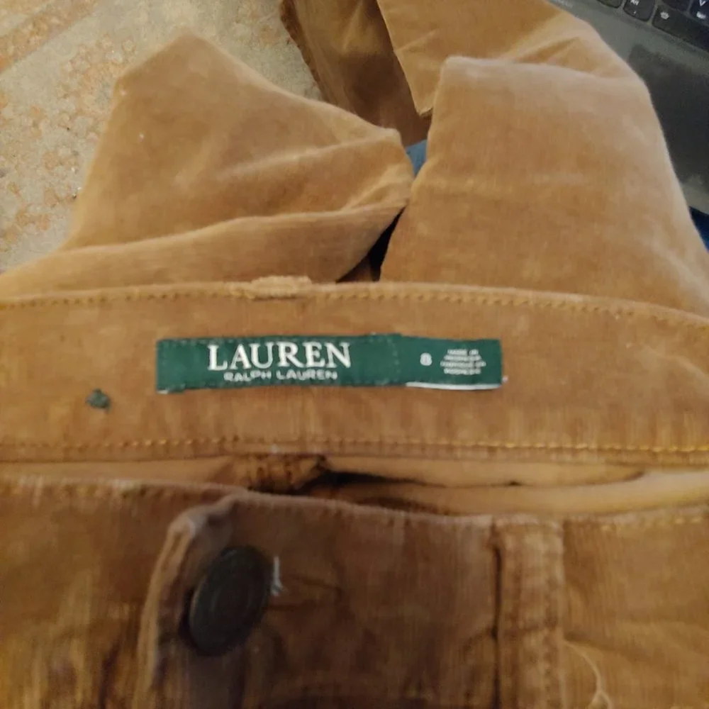 Lauren Ralph Lauren corduroy brown pants size 8 bootcut - Picture 9 of 11